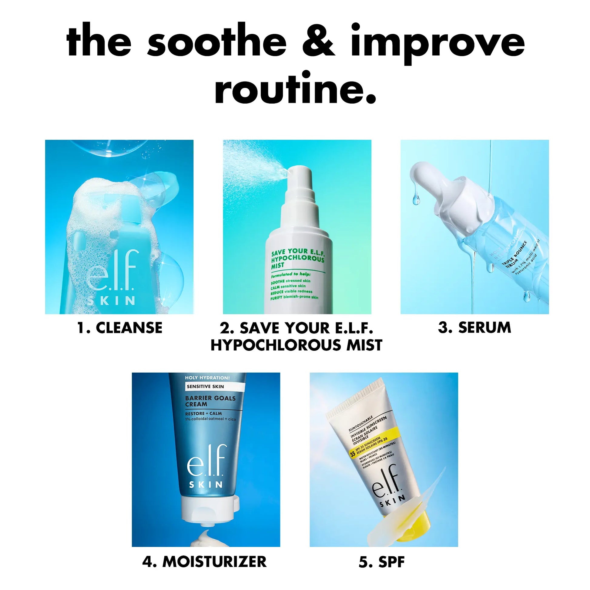 E.L.F. save Your E.L.F. Hypochlorous Mist - Soothe, Purify, and Calm Redness in Eczema and Blemish Prone Skin